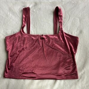 velvet raspberry crop top